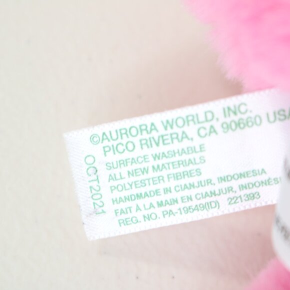 Aurora World Eco Nation Pink Triceratops Dinosaur Soft Plush Stuffed Animal Toy - Picture 9 of 12